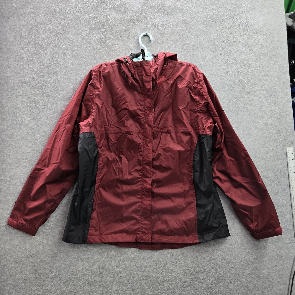 Stearns Men Jacket XL Red Nylon Windbreaker Colorblock Ripstop  Gorpcore‎ Hooded